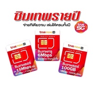 ซิม Sim เทพ ซิมเทพ ซิมเน็ต 5G รายปี 20Mbps/100GB 10M/100GB True DTAC AIS Sim เทพ ทรู ซิม เทพธอร์ ซิม