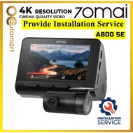 [Installation Provided] 70mai A800SE Set Car Recorder Dual vision 4K Ultra HD Screen 70 Mai DVR Dash