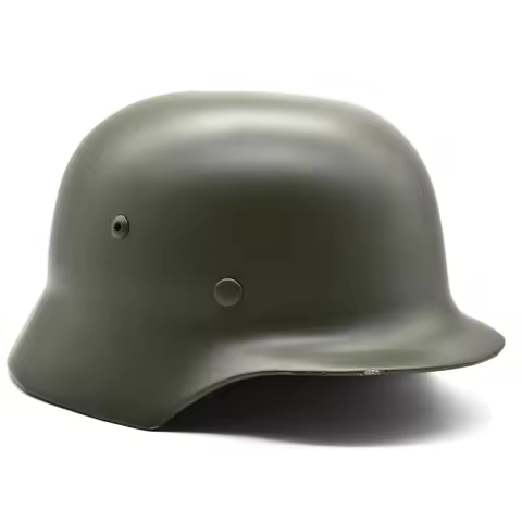 Classic WW2 German Elite Wh Army M35 M1935 Steel Helmet Replica Stahlhelm with Leather Liner & Leath