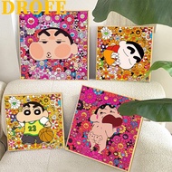 DROFE/20x20cm with frame/Paint By Number/Crayon Shin Chan/Diy Painting/Oil Painting By Number/Children gift