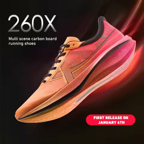 Xtep 260X Running Shoes For Men 2024 Spring Non-Slip Men's Sports Shoes Rebound Cushion Breathable O