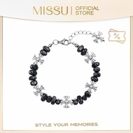 Missu Cross Beaded Men's Bracelets Stainless Steel Trendy HipHop Jewelry Fashion Accessories BR066