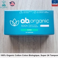 o.b. organic® 100% Organic Cotton Super 24 Tampons ผ้าอนามัยแบบสอด ทำจากผ้าฝ้ายออร์แกนิก เหมาะกับวัน