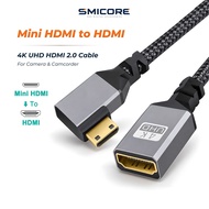 Mini HDMI Male to HDMI Male HDMI Cable 4K Audio Video Synchronization Camera Camera to TV Display Pr