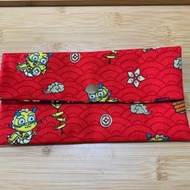 爆竹圓圓龍文青風萬用袋 吸睛紅 禮物 收納紅包 濕紙巾 衛生棉收