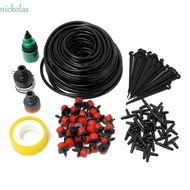 NICKOLAS Garden Drip Irrigation Kit, Mister Dripper DIY Automatic Watering System, Easy-Connect Tubing Hose Barbed Fittings Patio Misting Plant Watering System Farmland