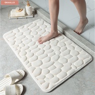 OKHALLO Bath Mat Household Carpets Bathtub Water Absorption Cobblestone Embossed