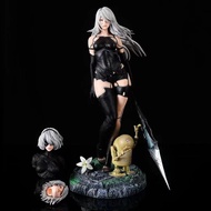 Neil Mechanical Era A2 Miss A2 Three-Headed Sculpture Bust Battle Damage Anime Figure Model