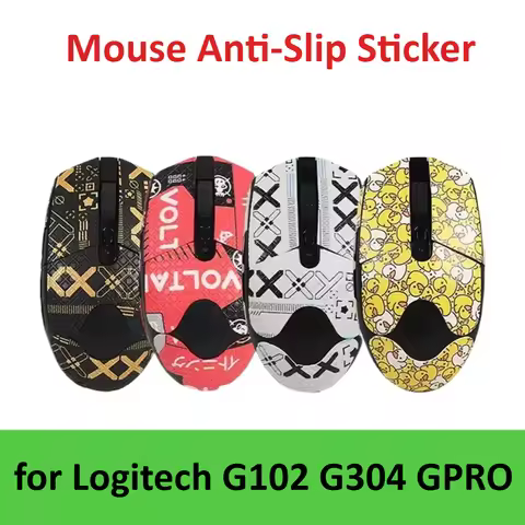 Mouse Grip Tape Skate Sticker Non Slip Suck Sweat for Logitech G102 G304 GPRO Gaming Mouse Sticker S