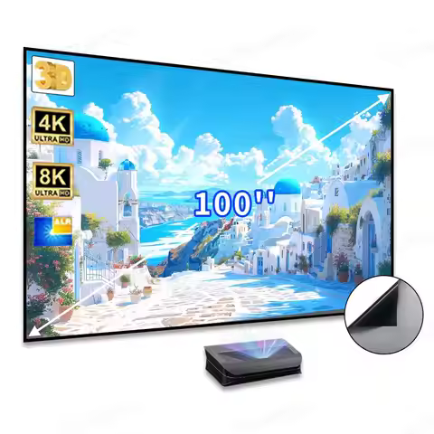 100 inch ALR Ultra-thin Fixed Frame Projector Screen 8k PET Crystal Projection Screen Home Cinema Sc