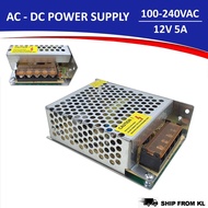 Professional Power Supply AC 110-220V To DC 12V 5A 60 Watt Transformer Adapter Adaptor
