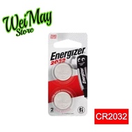 Energizer CR2032 Battery 3V Lithium (2 Pcs In 1 Pack) - CR2032BS2