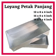 Loyang Panjang Loyang Petak Panjang Loyang Kek Lapis Loyang 16x8x4 /18x9x4 / 12x8x4 inci Rectangular Tin Cake