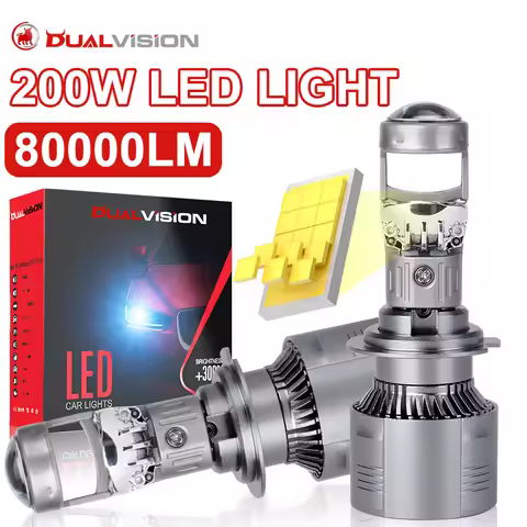 H4 H7 BI Led Projector Lens H11 9005 HB3 9006 HB4 Hi/Lo Beam Car Headlight Bulb Canbus Lamp For Car/