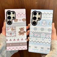 Christmas snowman patterned protective case compatible with Samsung SU26 S23 Plus S23FE S24 S25 Plus