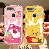 for OPPO R15 phone case Shockproof Silicone Phone Hard Case Large wavy cartoon pattern cover