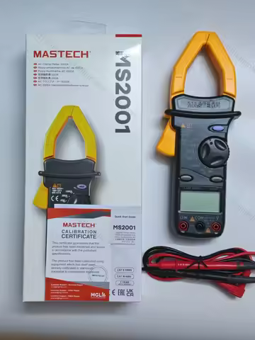 MASTECH MS2001 Digital Clamp Meter 1000A AC/DC Voltmeter Data hold display backlight High Precision 