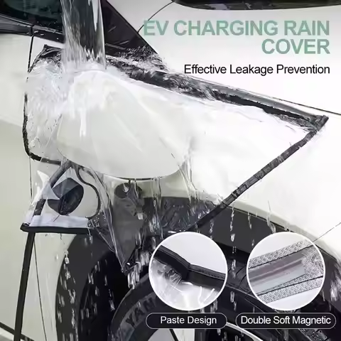 EV Charger Plug Rain Cover Magnet Charging Port Waterproof Cover Accessories Charging Protective Car