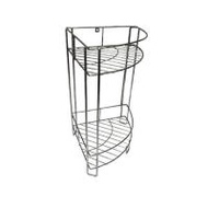 HATASHI ชั้นวางของในครัว 2 ชั้น แบบติดผนังเข้ามุม เหล็กชุบโครเมี่ยม รุ่นLT101 (335639-609331010)