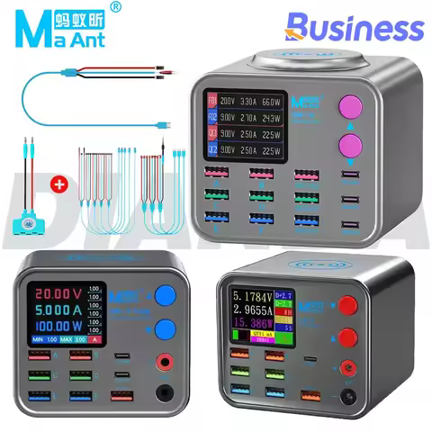 MAant DianBa Wireless Smart Charge QC 3.0 8 USB Port Wireless Charging Dock LCD Display For Mobile P