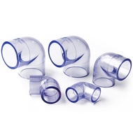 1pc 40-90mm PVC Transparent 90/45 Degree Elbow Connector DIY Fish Tank Water Pipe UPVC Fittings PVC Joints