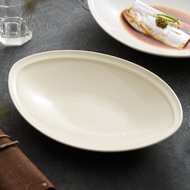 Đĩa Đựng Cá Bằng Gốm Sứ Hình Elip Cỡ Lớn Cho Gia Đình Đĩa Đựng Cá Hấp Nhật Bản Đĩa Đựng Thức Ăn Trưa
