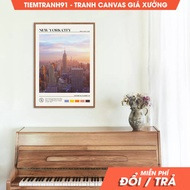 Wall paintings, Oil Paint, New York Wall Art, New York Poster, New York Photo, New York Decor, USA. 