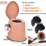CD Portable Toilet Bowl Arinola for Adult Elderly Pregnant Patient with Inner Bucket+Anti Odor Cover