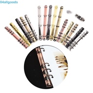 ALLGOODS Binding Hoops File Folder Clip A5 A6 A7 Metal Notebook File Folder Refillable