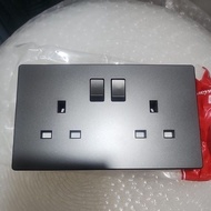 MK Aria 13A 2G SP Switched Socket Outlet (Space Grey) New