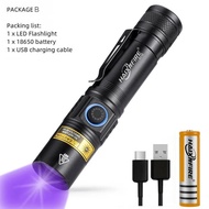 HaixnFire SV12ไฟฉาย365nm สีม่วง5W เครื่องตรวจจับไฟฉาย UV Pet Dog Cat ตรวจจับปัสสาวะ Light