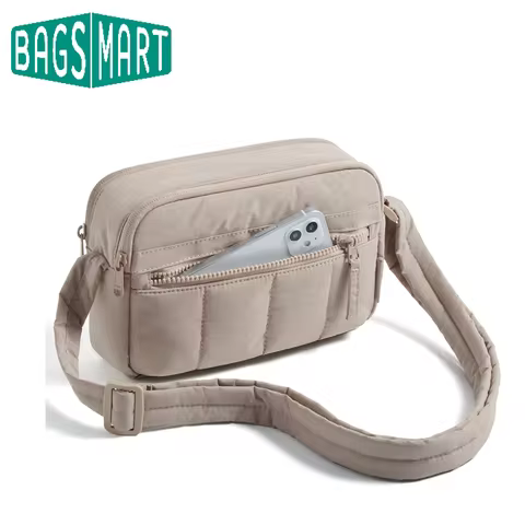 BAGSMART Women's Bag Mini Crossbody Bags for Women Waterproof Crossbody Bag Puffy Shoulder Handbag W