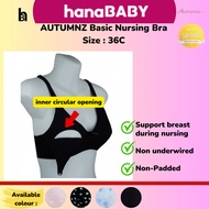 AUTUMNZ Nursing Bra SIZE-36C Basic Non-Padded Non-underwired Bra Menyusu Tanpa Besi Tanpa Span