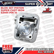 BLOCK BORE UP CAST IRON + PISTON FORGED BRT KLX 150 DTRACKER 150 63MM