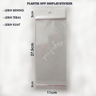 OPP PLASTIC DISPLAY/ STICKER 11X27.5~12X27.5