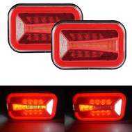 6.5 inch Rectangle LED Tail Brake Turn Signal Light Indicator DRL Stop Lamp For Truck Trailer 4X4 Pi
