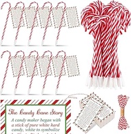 Zhanmai 121 Pcs Candy Cane Meaning Story Gifts Set 60 Pcs Religious Candy Cane Story Cards 60 Pcs Ca
