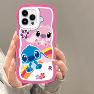 เคส Hp A17 OPPO A17K A57 A93 A78 A58 Reno 8T A15 A16K A54 A12 A5S A7 A96 A94 A3S F9 A11k A53 A31 A52 A95 A92 A1K A76 A36 5F A74การ์ตูนขอบตะเข็บ TPU เคสครอบโทรศัพท์