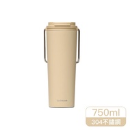 樂扣樂扣微笑騎士不鏽鋼隨行杯750ml(掀蓋款)/蜂蜜奶油黃(LHC4328YEL)