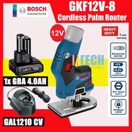 BOSCH GKF12V-8 CORDLESS PALM ROUTER C/W GAL1210CV CHARGER + 1x GBA12V 4.0AH BATTERY (GKF12V8)
