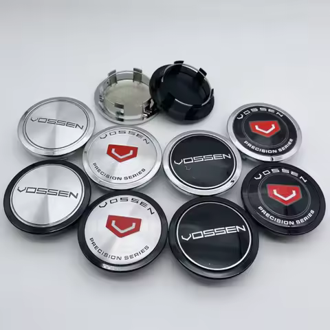 4pcs 76mm (I.D 60mm) Car Wheel Center Caps With Vossen Logo Emblem Accessories for Porsche Rim Hubca