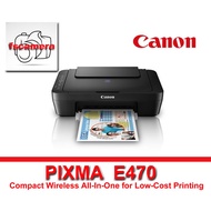 PRINTERS PIXMA E470 INK EFFICIENT WIELESS PRINTER WIFI PRINTING FUNCTION ( INCLUDED INK CARTRIDGE )