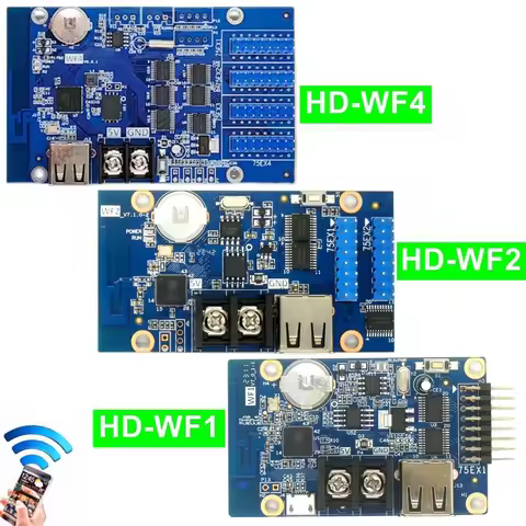 HD-WF1 HD-WF2 HD-WF4 Asynchronous USB + wifi Full Color Led Control Card With hub75 Port For P3 P4 P