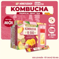 [10 Billion Probiotics] Kombucha Detox Tea Peach Flavor Free Bottle of 10 Billion Probiotics to Keep