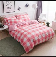 Promo Sprei Murah 3D Motif Kotak-Kotak Emily Warna Abu Ukuran 180x200 Dan 160x200/ Seprai Motif Kota
