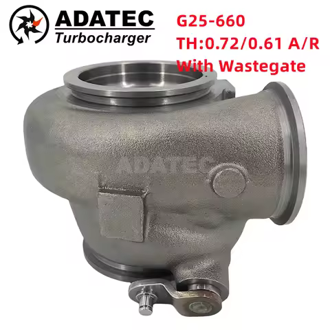 G25-660 Turbo Exhaust Housing Hot Side G25 Turbine Actuator Flapper Wastegate With Valve 0.61AR / 0.