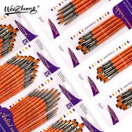Weizhuang Painting Brush Set of 5 Sizes - Nylon Paint Brush Flat Round Angular Filbert Type