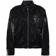 Hanlu American Style Short Padded Shoulder Jacket