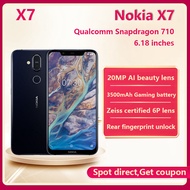 ต้นฉบับสำหรับ Nokia 8.1 มาร์ทโฟน Nokia X7 Android 9พาย3กิกะไบต์ RAM 32กรัมรอม Snapdragon 660 Octa Core 5.84 ''โทรศัพท์มือถือ