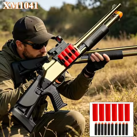 XM1014 Shotgun Toys Shell Throwing EVA Soft Bullet Manually Loaded Launcher Model Outdoor Sports CS 